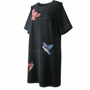Plus Size Eloquii Dress with Bird Appliqués
